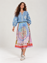 Vanessa Runic Whisper Printed Skirt