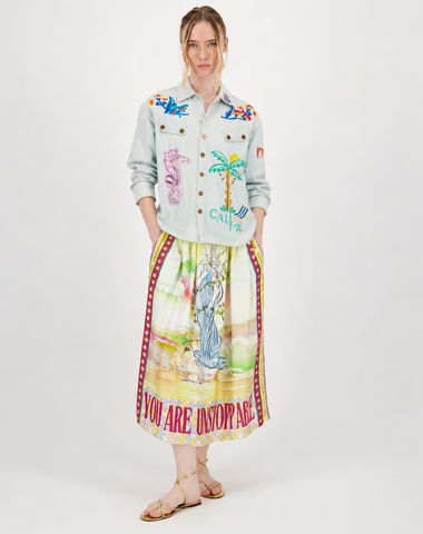 Vanessa Venus Printed Midi Skirt