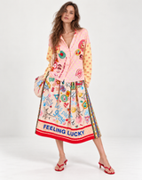 Vanessa Lucky Me Printed Midi Skirt
