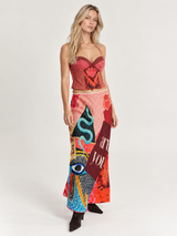 Blakely Red Aura Slip Skirt