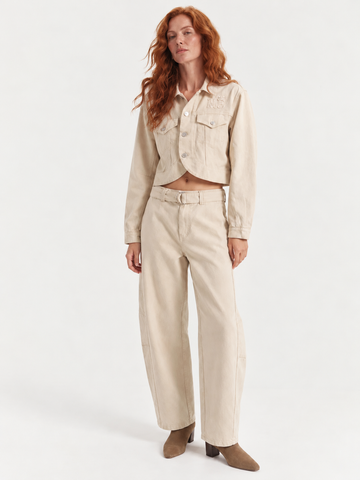 Cosmic Natural Belted Pants
