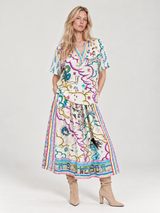 Vanessa Enlightenment Printed Midi Skirt