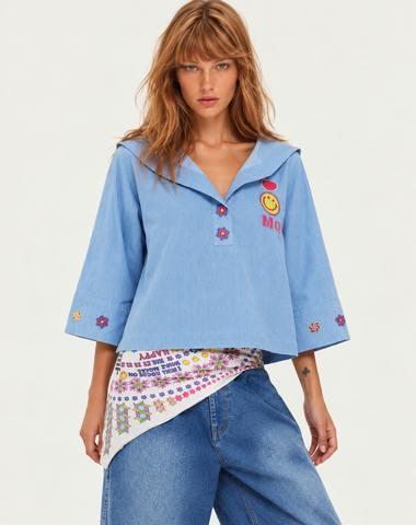 Lily Embroidered Denim Shirt