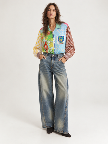Amari Denim Barrel Pants