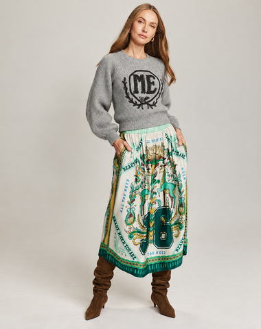 Vanessa Sporty Jade Midi Skirt