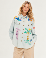 Adelyn Light blue Oversized Shirt