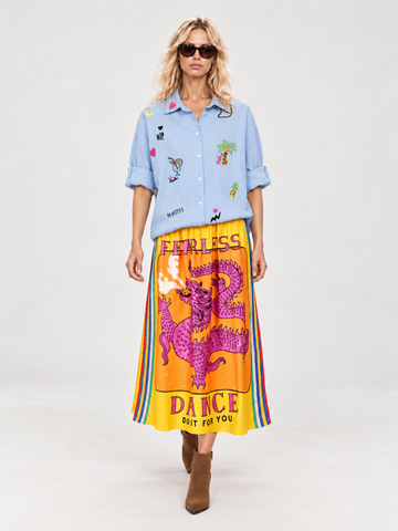 Alexa Fearless Dance Printed Skirt