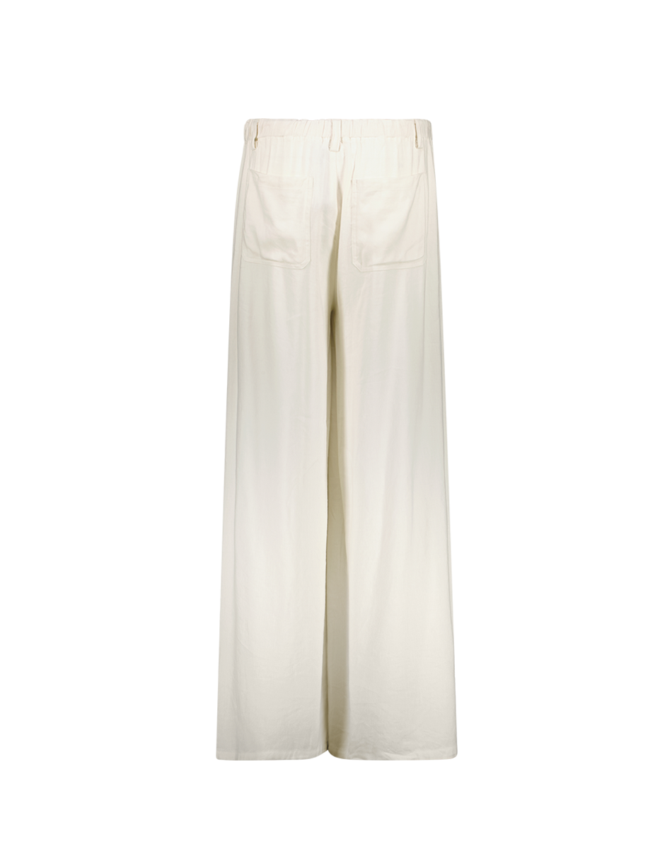 ARLI WIDE LEG LINEN PANT - WHITE main image 0