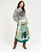 Vanessa Sporty Jade Midi Skirt