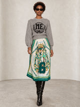 Vanessa Sporty Jade Midi Skirt