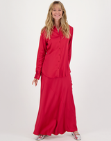 Ella Red Solid Shirt