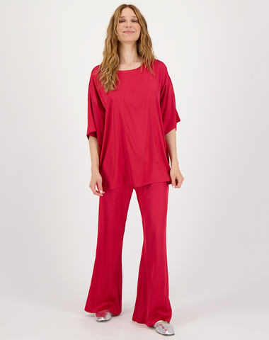 Roberta Red Solid Shirt