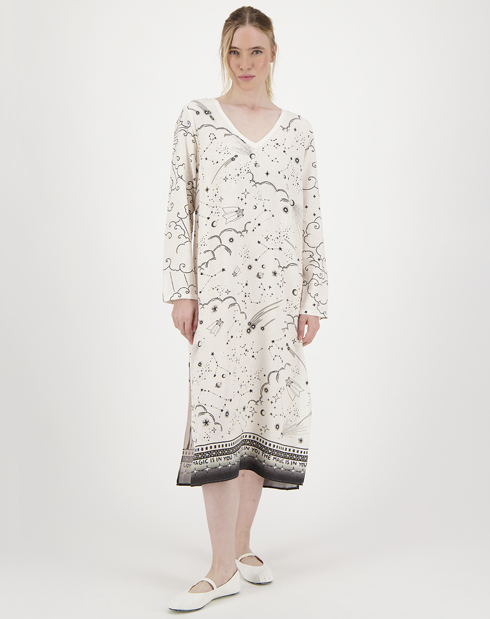 Vanessa Zodiac Printed Midi Skirt – Me369