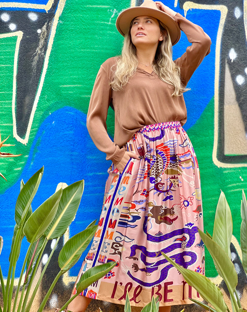 Joy printed skirt- ME369 FASHION – Me369 - Main Image