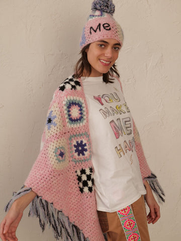 Ivanna Pink Crochet Shawl